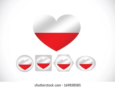 National flag of Poland themes idea design