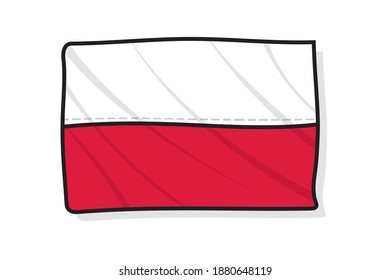 National Flag Of poland Vector Design