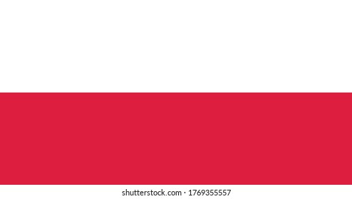 National flag of Poland. Vector illustration, Vector of poland flag. EPS, Vector, illustration.