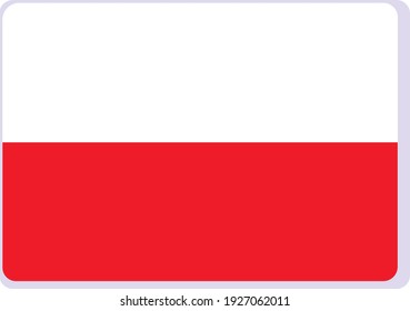 National flag of Poland. Vector illustration