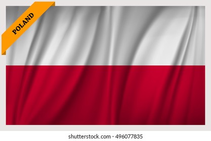 National flag of Poland - waving edition