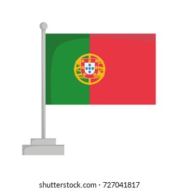 National flag of Portugal Vector Illustration