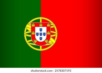 National Flag of the Portuguese Republic. Vector element