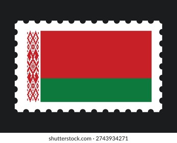 National Flag Postage Stamp Icon for BELARUS Mail, Patriotism, and National Identity