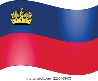The national flag of the Principality of Liechtenstein