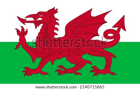 national flag of principality wales