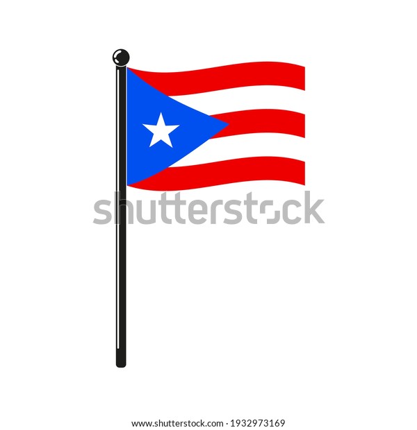 National Flag Puerto Rico Original Colours Stock Vector (Royalty Free ...