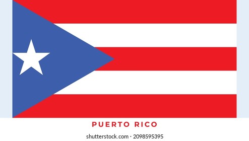 The national flag of Puerto Rico Flag. Vector illustration of Puerto Rico Flag, Vector of Puerto Rico flag.