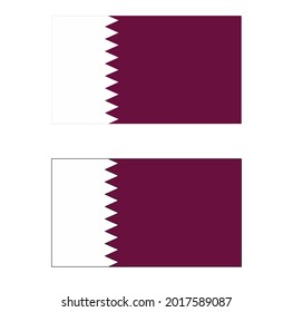 The national flag of Qatar
