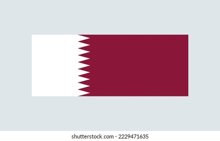 La bandera nacional de Qatar. Ilustración vectorial.