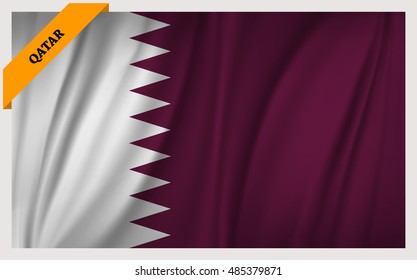 National flag of Qatar - waving edition