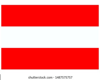 National flag of Republic of Austria. original colors and proportion. Simply vector illustration, from countries flag set.