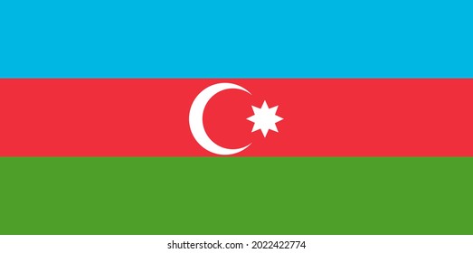 National flag Republic of Azerbaijan