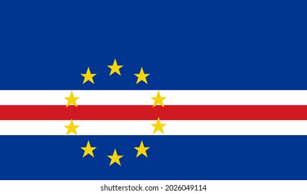 National flag of Republic of Cabo Verde