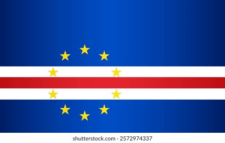 National flag of the Republic of Cape Verde. Vector symbol