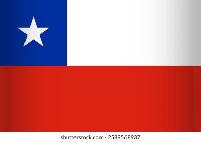 National Flag of the Republic of Chile. Vector element