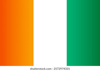 National Flag of the Republic of Cote d'Ivoire. Vector symbol