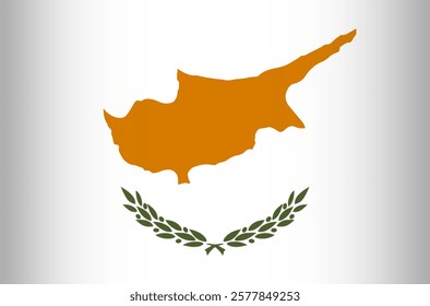 National Flag of the Republic of Cyprus. Vector Element