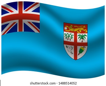 National flag of Republic of Fiji . original colors and proportion. Simply vector illustration, from countries flag set.