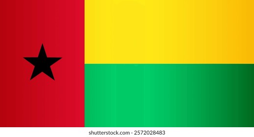 National flag of the Republic of Guinea-Bissau vector symbol