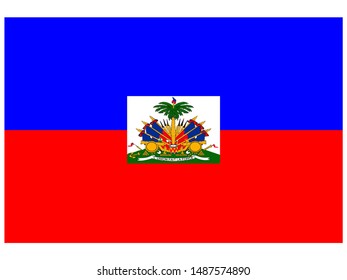 National flag of Republic of Haiti. original colors and proportion. Simply vector illustration, from countries flag set.