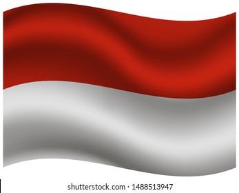 National Flag Republic Indonesia Original Colors Stock Vector (Royalty ...