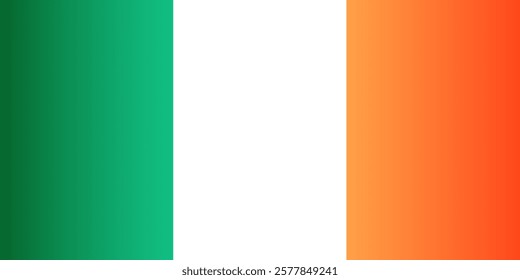 National Flag of the Republic of Ireland. Vector element