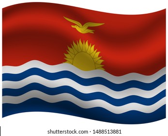 National flag of Republic of Kiribati. original colors and proportion. Simply vector illustration, from countries flag set.