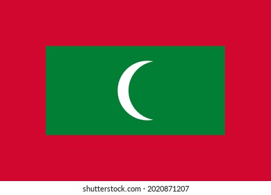 national flag of the Republic of Maldives.vector with sizes and dimensions