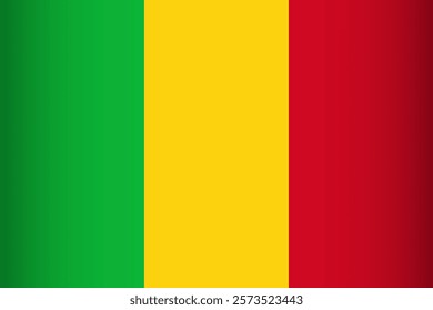 National Flag of the Republic of Mali. Vector symbol of the state