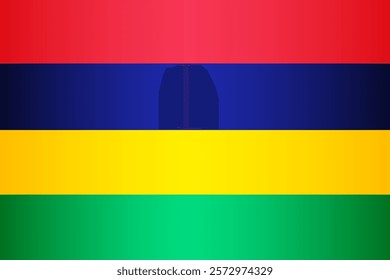 National flag of the Republic of Mauritius. Vector symbol