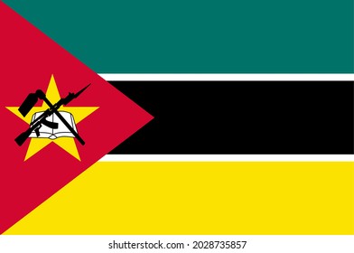 Bandera nacional de la República de Mozambique