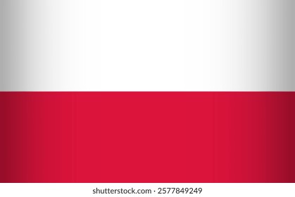 National Flag of the Republic of Poland. Vector element