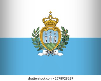 National Flag of the Republic of San Marino. Vector element