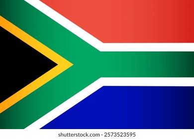National Flag of the Republic of South Africa. Vector symbol of the state
