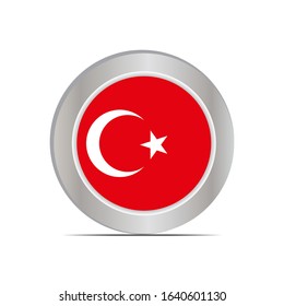 The national flag of the Republic of Turkey is isolated in official colors.