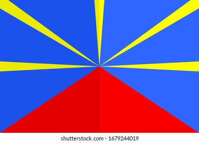 the national flag of reunion. vector illustration. proportion 2:3