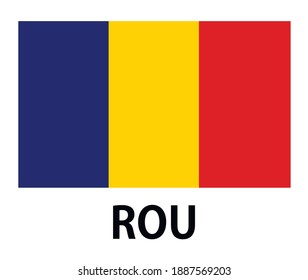 Die nationale Flagge Rumäniens.