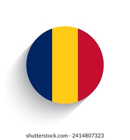 National flag of Romania icon vector illustration isolated on white background.