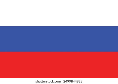 Nationalflagge Russlands. Russische Flagge. Vektorgrafik. 