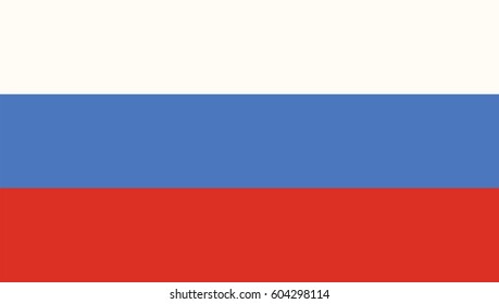 The National Flag of Russia. Vector. Flat Colors.