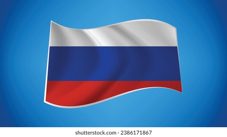 National Flag of Russia - Waving National Flag of Russia - Russian Flag Illustration