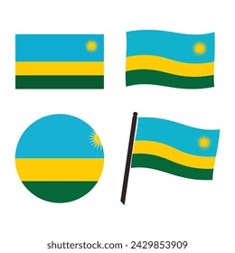 National flag of Rwanda icon vector illustration design