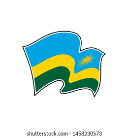 The national flag of Rwanda. Vector illustration. Kigali