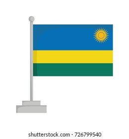 National flag of Rwanda Vector Illustration