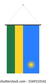 the national flag of rwanda vertical 