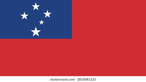 National flag of Samoa icon vector illustration. Samoan symbol isolated on white background.  