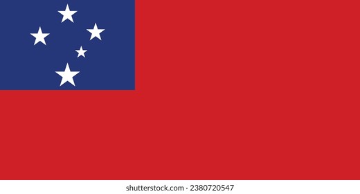 National flag of Samoa that can be used for celebrating Samoa national days. Vector illustration