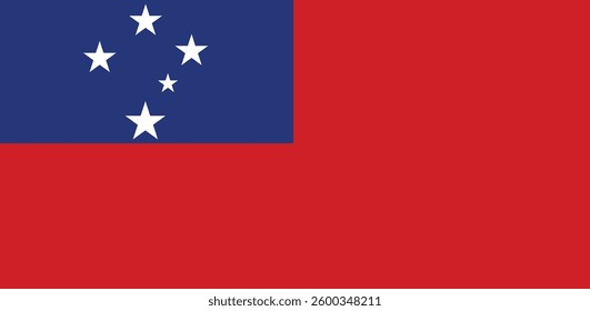 National flag of Samoa vector image