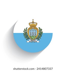 National flag of San Marino icon vector illustration isolated on white background.